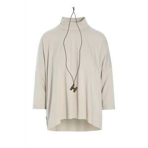 NEW HENRIETTE STEFFENSEN women's long sleeves blouse with necklace in beige